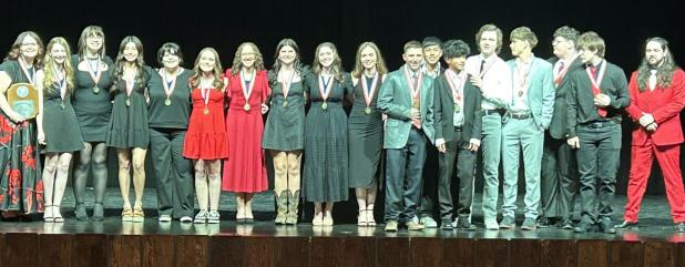 Olney High School’s One Act Play troupe advanced to bi-district competition in Haskell this week after winning the District 9AA One Act Play contest last week in Olney. The troupe is performing “Suite Surrender” by Michael McKeever. Results from the