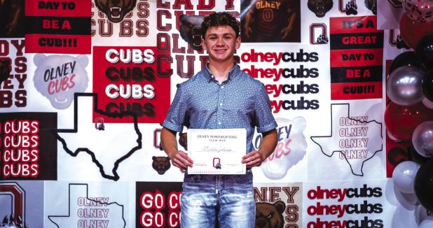 Cub Powerlifting member Maddox Johnson received the Team MVP. Photo by Will Sadler