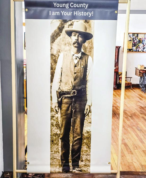 One of 19 banners staged across Young County to bring attention to the 170th anniversary of Young County by the Young County Museum of History & Culture. Photo by Will Sadler