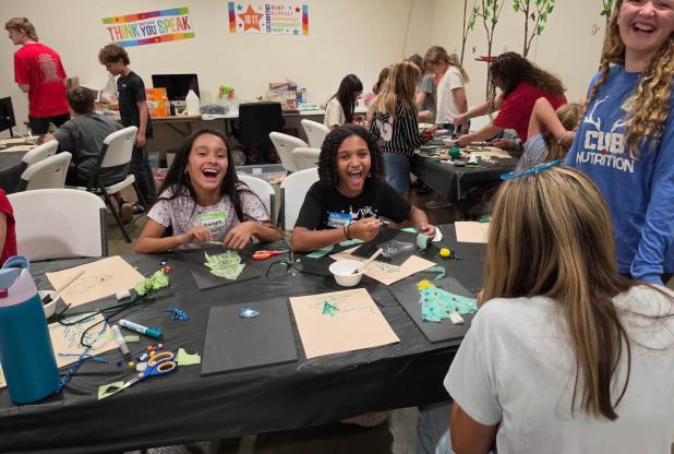 The Refuge wrapped up its summer feeding program and camp season with Christmasthemed crafts. Photo provided by The Refuge