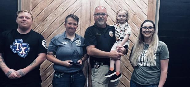 Chief Birbeck presents Cpl. Wright K9 Award