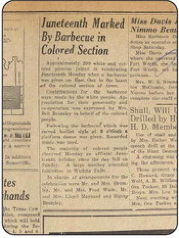 Looking Back: Olney marks Juneteenth with BBQ in 1938