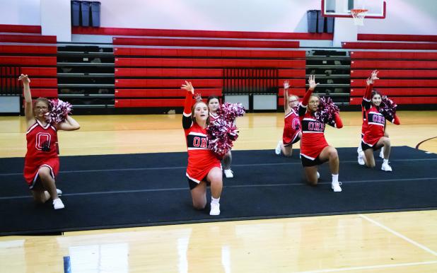 OHS & OJHS cheerleaders perform at Cheer Camp