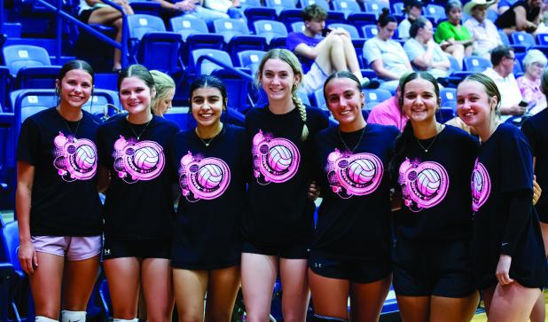 The Newcastle Ladycats Varsity Volleyball team sharpens skills and stays in fighting form by participating in the Graham High School summer volleyball league. Photo by Will Sadler