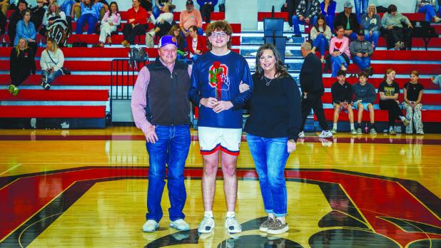OHS Senior Cub #15 Luke Lane was escorted by Kenley and Julie Lane. Favorite Memory: beating Electra on senior night last year. Advice for younger players: always play for each other and not just yourself. After graduation, Luke plans to attend trade scho