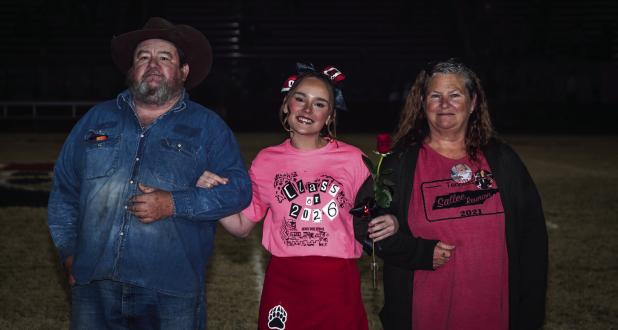 Brooklyn Rai Bond Escorted By: Mom Kimberly Bond and Dad James Bond. Activities: Band - 3 years, volleyball - 4 years, cheer - 4 years; cheer captain - 2 years, softball - 4 years, NHS - 2 years, and OAP - 2 years. Favorite Memory: Football playoffs and b