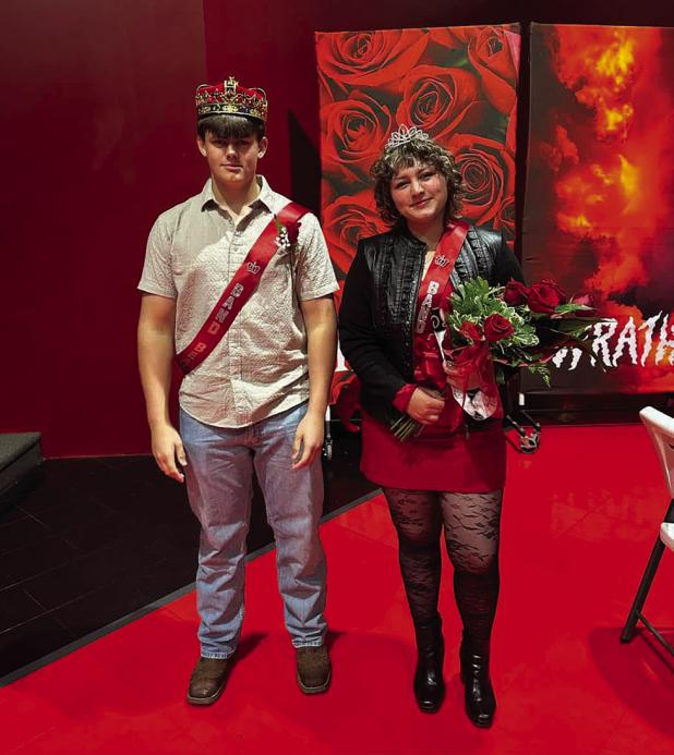OHS band members voted for Band Beau and Sweetheart, naming trumpet player Donahvin Mullins and oboe player Jolie Widner as their royalty at the 2025 OHS Band Banquet at The Refuge on May 3. Photo by OHS