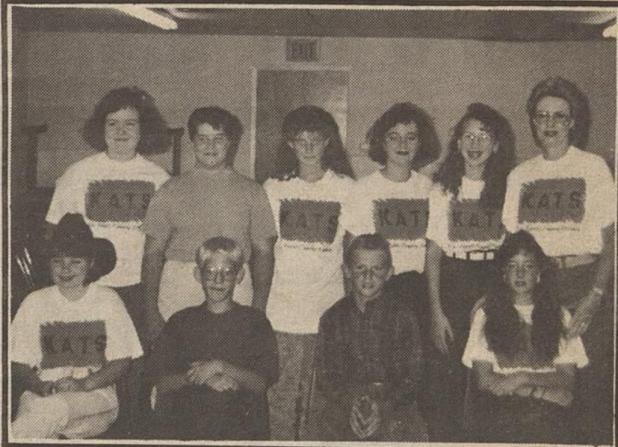 Newcastle students organized a drug free group in 1991-1992 and named the group KATS (Kids Against Tempting Substances). Among the many activities sponsored by the KATS group were several fundraisers that earned the group enough money to attend the Texans