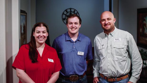Chamber Members attending and hosting the May Mix &amp; Mingle [L-R] Tatum Wiley Jonathan Rogers and Sammy Livingston. Photo by Will Sadler