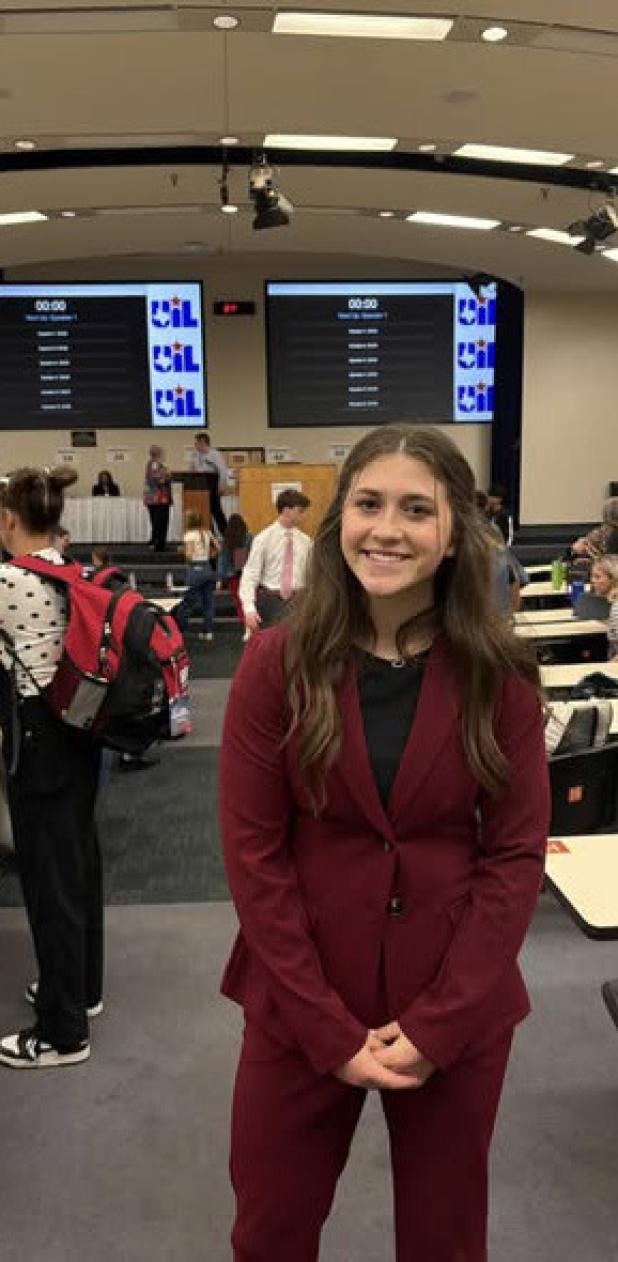 Photo courtesy of OHS Cheyanne Burger competed in Theatrical Design and Morgan Simmons in Persuasive Speaking at the State UIL contest this year. Photo courtesy of OHS