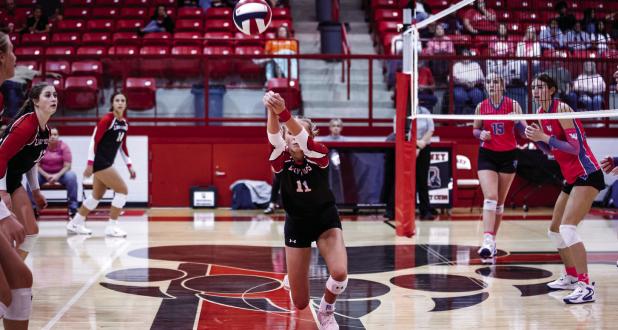 Lady Cub #11-Kynlee Lauderdale dives to save a kill shot during her defensive dig. Photo by Will Sadler