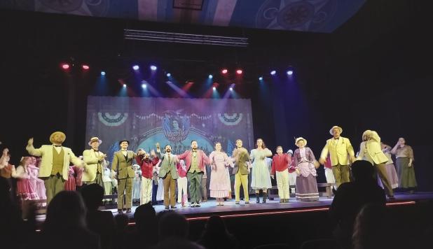 The Wichita Theatre cast receives well-deserved applause after a recent performance of “Music Man.” Photo by Deanna Baran