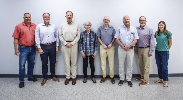 The Olney Hamilton Hospital Foundation’s Board of Directors met on April 13 to discuss its finances and how it can support the Olney Hamilton Hospital with fundraisers and donations. Board members are: (L-R) Jim Hirsch, Kendall Montgomery, Mark McClella