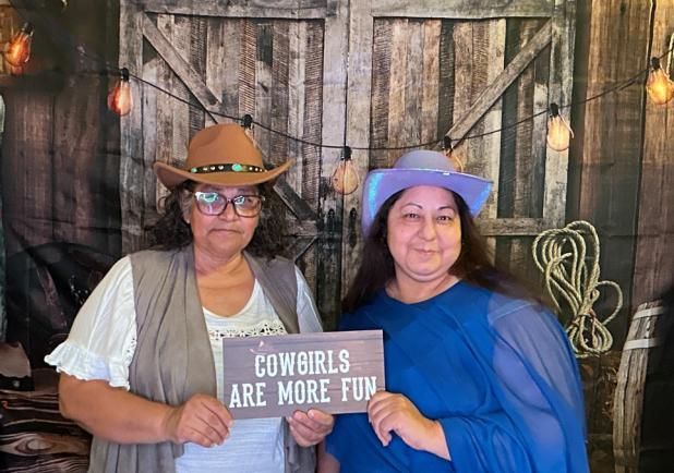 Folks brought and enjoyed cowboy finger foods like Armadillo Eggs and Cowboy Caviar on Shingles. The Photo Bomb booth was a crowd favorite.