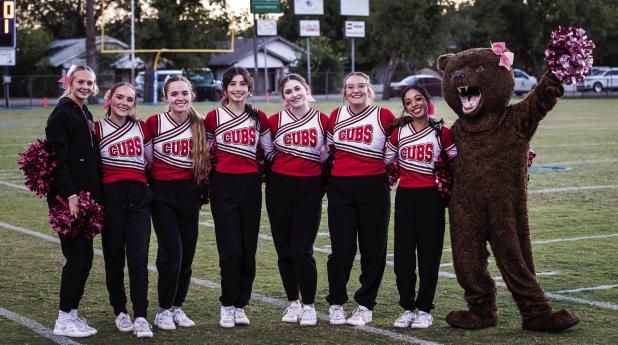 The OHS Cheerleaders were on hand to keep the crowd in players in the game. Photo by Will Sadler