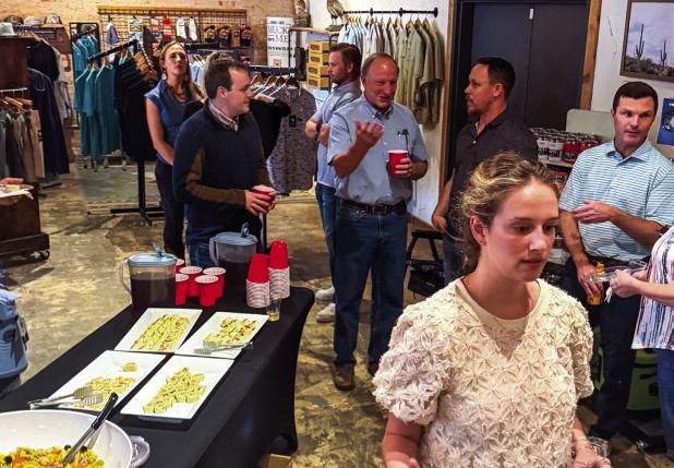 Chamber members enjoyed light conversation mixed with business advice as the Mixer is always a great way to learn from fellow business owners. Photo by Olney Chamber