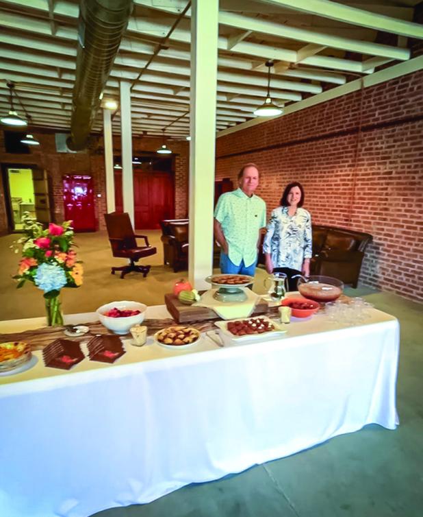 Olney Education Foundation board members Kelly Mahler and Jennifer Lane at the OEF’s open house for the 2025 Texoma Gives fundraiser. The OEF and other Olney nonprofits will be holding fund drives today all over town. Photo by Will Sadler