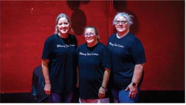 The Olney Christian Community Center [The Refuge] hosted a breakfast and lunch fundraiser during the Texoma Gives annual 24-hours of giving event. Three workers of many are shown here: Kristy Nantz-Refuge Director, Carrie Canada-Volunteer and Terri Hayter