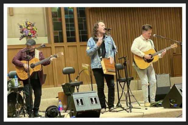 The Sound Performs at FBC 20 years of quilt stories on display at Interbank