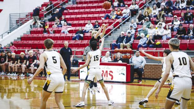 OHS Cub #2 Brady Lisle was a big part of the offensive win against the Lobos, scoring 15 points and putting up a great defensive game for the night. Photo by Will Sadler