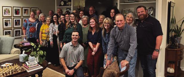 The leaders of Olney’s business, government and nonprofits gathered at the home of Mayor Rue and Anna Rogers to hear a presentation about Virginia’s House and Dr. Goodall’s House, a nonprofit that advocates for local children, by its new director, K