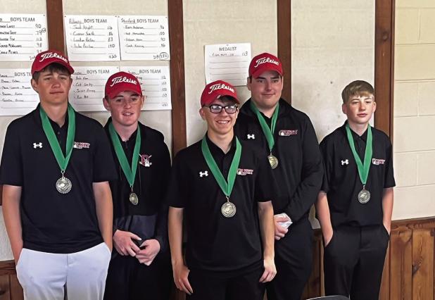 The OHS Cub Golf Team traveled to Hamlin for the Hamlin Invitational Golf Tourney and came away with a first-place victory for the boy’s team. Brady Lisle was on fire for the day and earned a first-place finish for his day’s score. [L-R]: Brady Lisle, Case Gray, Brason Brock, Caleb Johnson and Ryder Lisle. Congratulations Cubs, Fight On! 