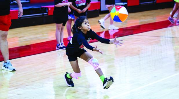 Volleyball camps had a ton of fun while learning new skills at camp. Photo by Will Sadler