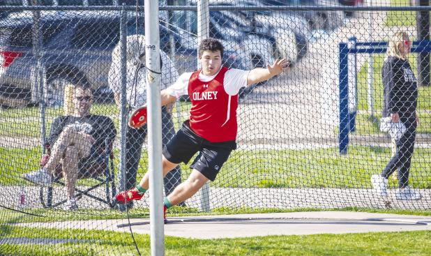 OHS Athlete Jacobi Esquivel competed with grit and heart in the discus competition but fell short of regional qualification. Photo by Will Sadler