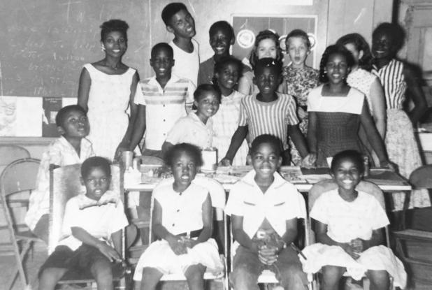 This is the class of children who attended the first African-American school