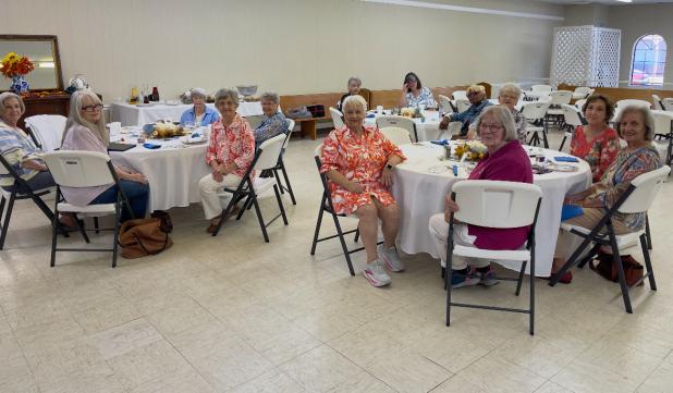 The Amity Club met this month at Hamilton Street Church of Christ to elect its new officers and to vote on a new theme for the year: “Built on Brave Ideas.” Photo courtesy of Judy Averett