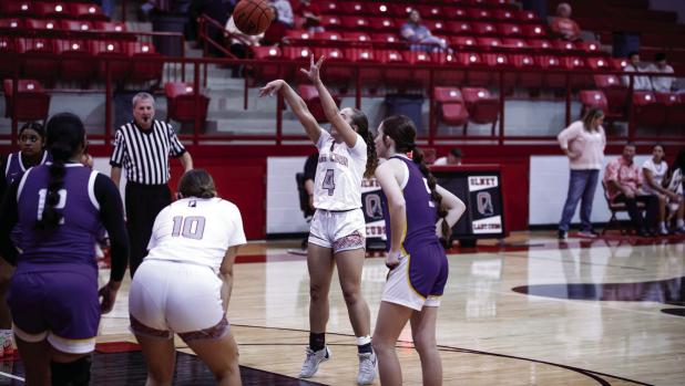 OHS Lady Cub #4-Mackenzie Berngen is a Lady Cubs captain and rightly so: she is cool and confident under pressure and leads the team well. She is a great shooter and never hesitates to drive through defenders on the way to the bucket, often drawing a foul
