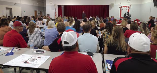 OISD teachers rally for new school year