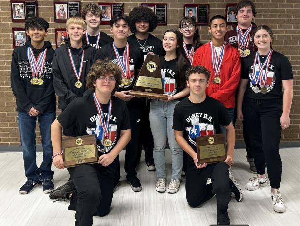 Back row: Jeffry Flores, Jaxx Laurent, Sawyer Edgington, Aidyn Bitner, Jojo Acuna, Lauren Pham, Sophie Roach, Adrian Gonzalez, Caleb Johnson, Morgan Simmons. Front row: Nathaniel Elmore, Maddox Johnson. Congratulations, OHS! Photo by Sherry Livingston