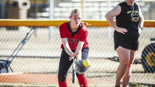 OHS Lady Cub #20 Natalie Simmons will handle first base this season Photo by Will Sadler