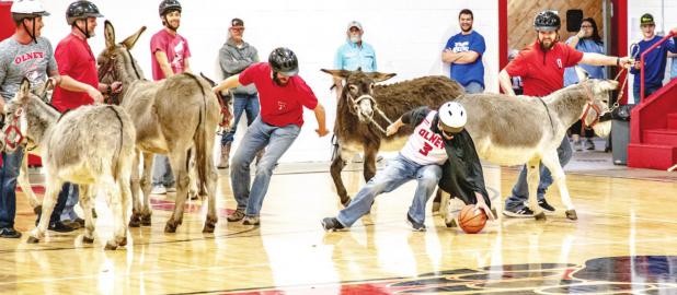 Donkey Basketball Game brings in bucks for juniors