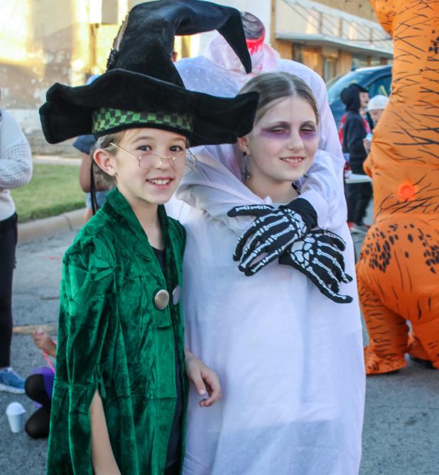 Kids crowded the Trunk or Treat event on Olney’s Main Street on Halloween eve. The event was one of the best attended, drawing families from surrounding communities. Photo by Gina Keating