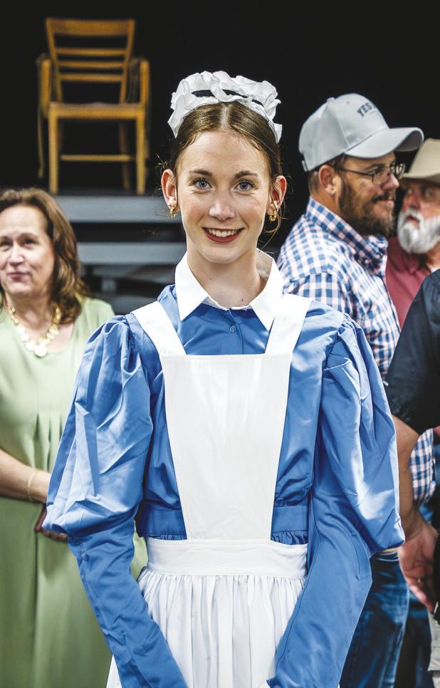 Aubree Clayton plays the Head Nurse of the Blackwell Insane Asylum and gave a confident and intense performance. The play has done very well thanks to a great cast, crew and director as it moves on Bi-District competition. Photo by Will Sadler