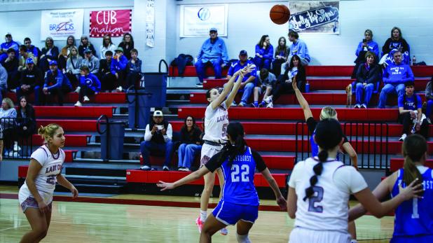 Lady Cub #5 Oaklan Hopkins has found her confidence since the season began and continues to prove she is an asset for the Varsity Lady Cubs. Look for her to play a bigger role next season. Photo by Will Sadler