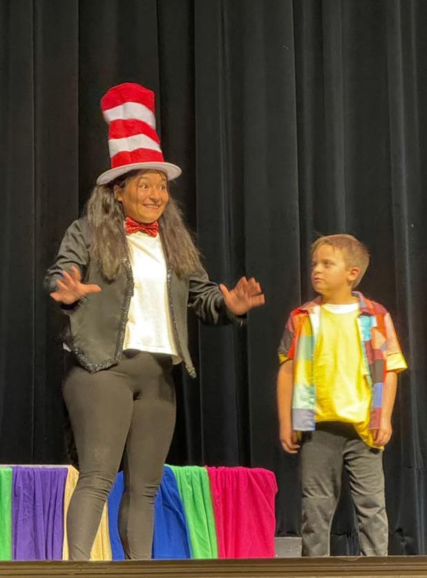 Several Olney thespians, including Leo Branum (above right) starred in last weekend’s musical, Seussical Jr, at the Graham Regional Theatre. Photo courtesy of Graham Regional Theatre