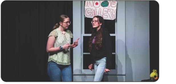 Two teenagers argue over the options of staying in a small town and leaving for bigger city life. Photo by Will Sadler