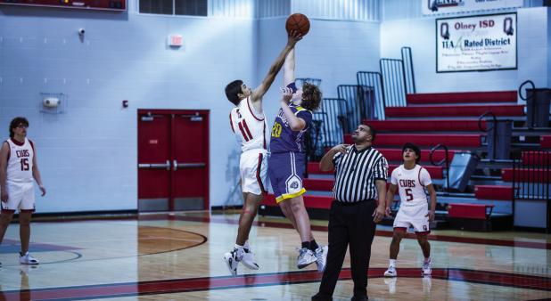 Cub #11 Tucker Cortinez tipped off the battle with the Bulldogs and led in scoring with 14 points. Photo by Will Sadler