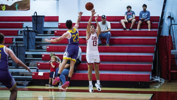 Cub #13 Pedro Carreon scored 5 points for the night against the Bulldogs. Carreon is a foreign exchange student from Spain. His numbers for the night do not show the fiery passion that he plays with, often crashing through defenders going for a ball recov