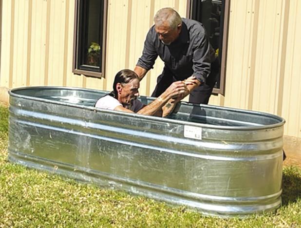 Billy Thompson baptized days before expected death