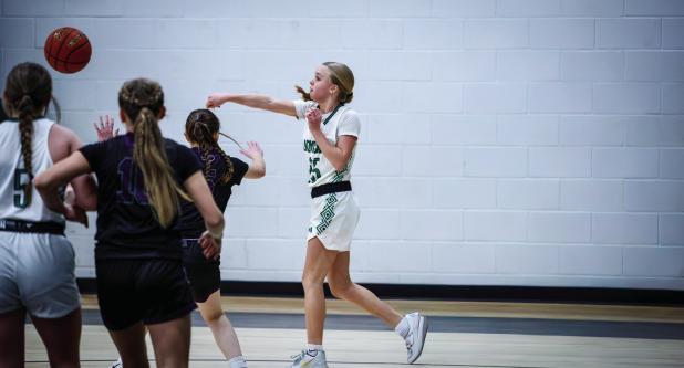 Ladycat #25 Allison Melton is an excellent passer and dribbler for the Ladycats. Photo by Will Sadler