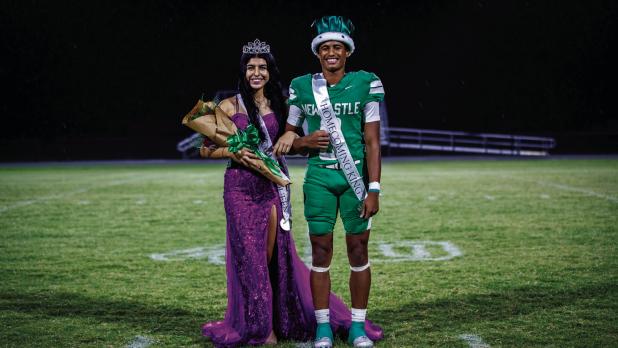 Newcastle High Schools 2025-26 Homecoming Queen and Hero Flor Carranza and London Martinez. Congratulations! Photo by Will Sadler