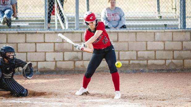 OHS Lady Cub #22 Angel Turner will bring much-needed power at bat this season. Photo by Will Sadler