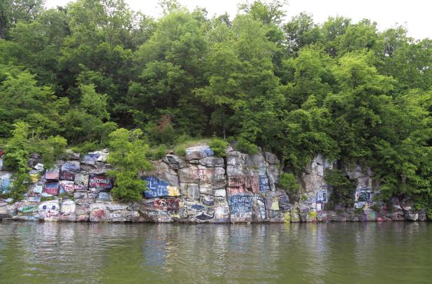 This was taken during a summer trip to Kentucky. As we explored the river, we found a local swimming area that had graffiti covering the river walls. It was fun to read all the messages people left after we took the plunge into the chilly waters for a swe