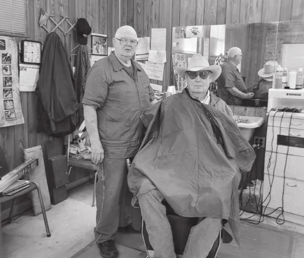 Nunley provides a traditional barber shop experience