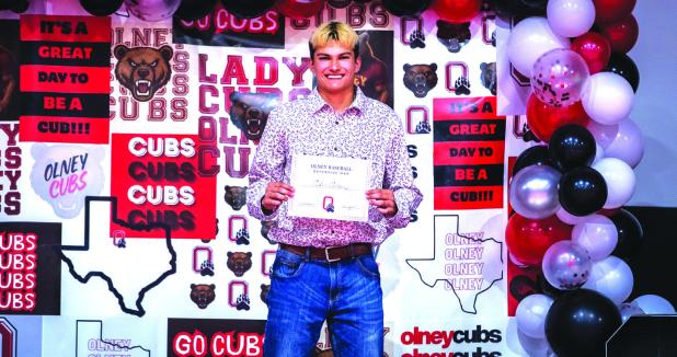 Tucker Cortinez Received the Cub Baseball Defensive MVP Award. Photo by Will Sadler