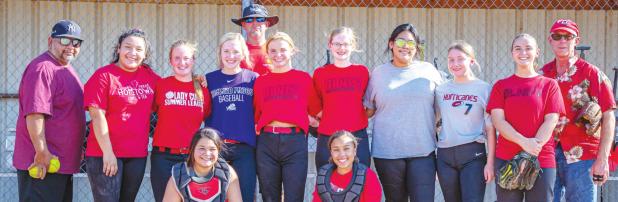 Lady Cub Fall Sunrise Optimist League take the field for practice